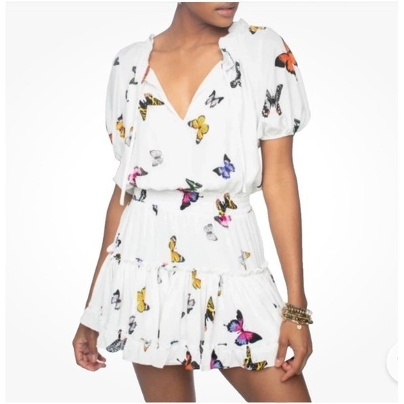 Buddy Love Women's XS Butterfly Mini Dress Whimsical Fairycore Coquette - Picture 12 of 13